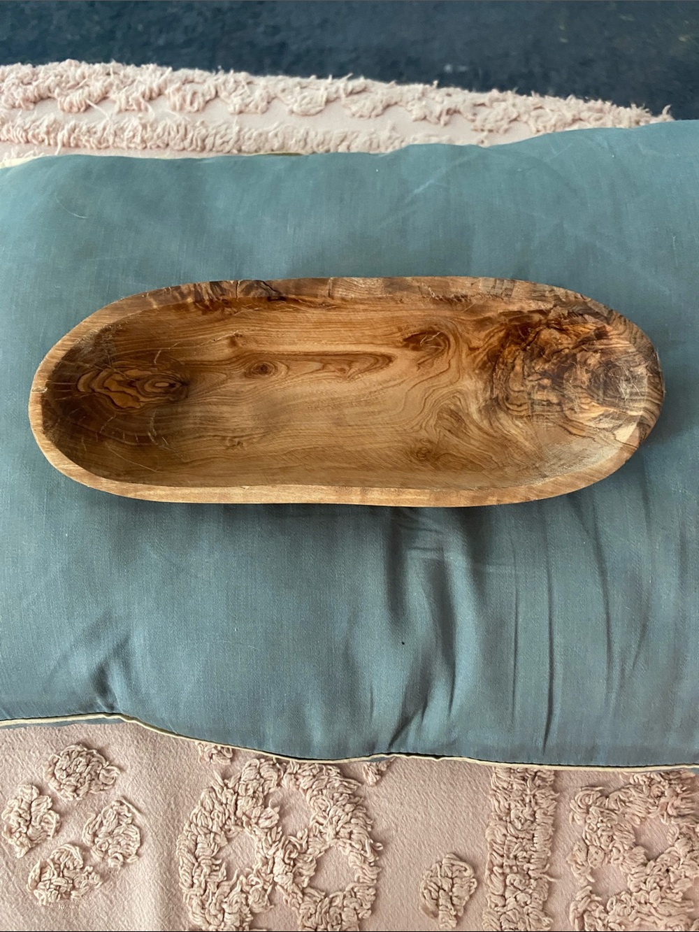Handcrafted Teak Wood Centerpiece Bowl - Brown
